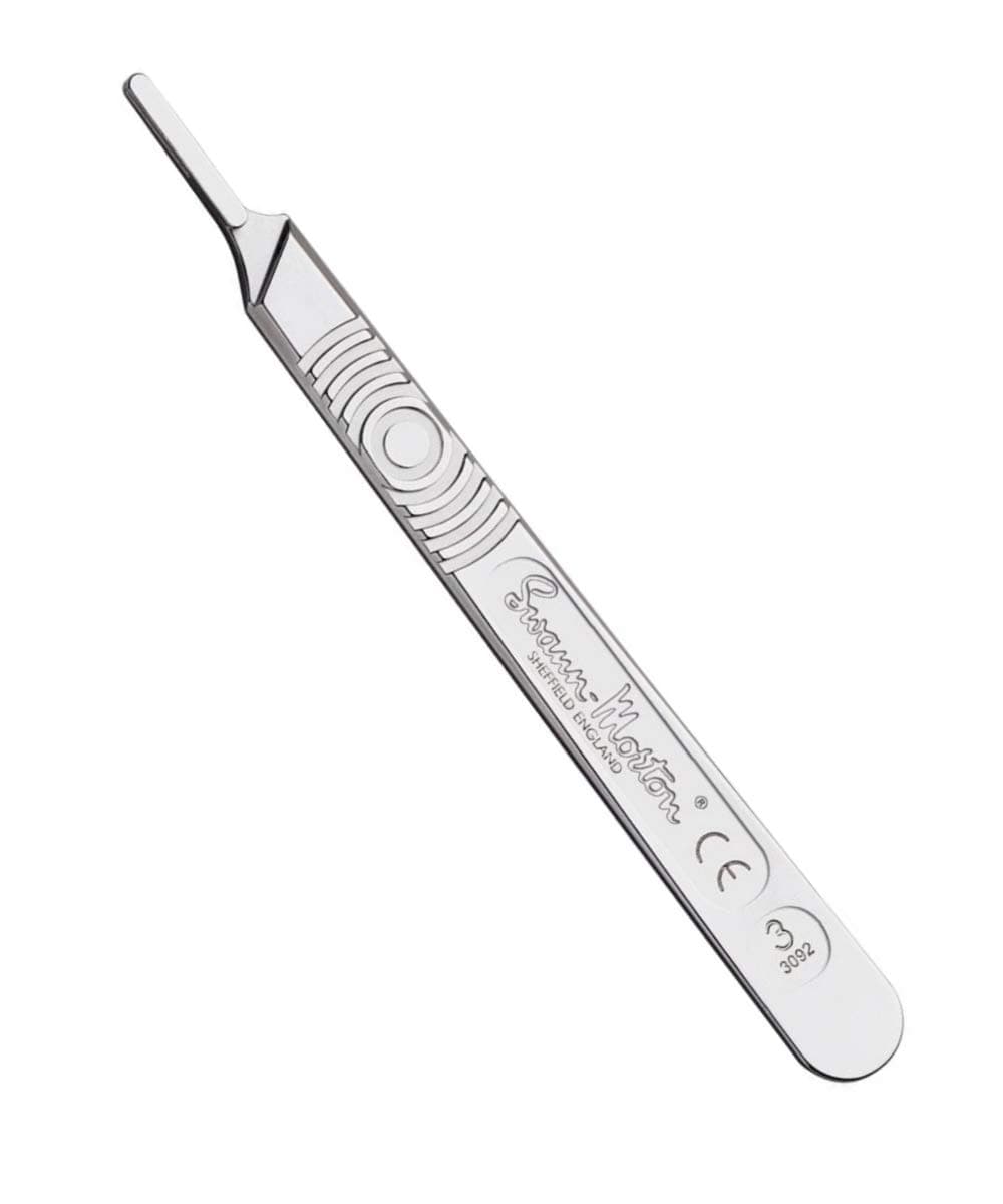Swann Morton Standard Scalpel Handles, No.3 No.3L, No.4, No.4L, No.5B, No.7, No.9, No.B3, No.B3L, Made in UK (No.3)