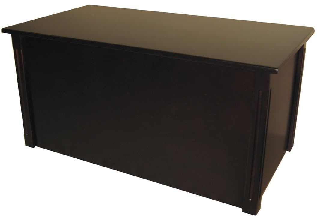 Yeegfeyaa Large Espresso Wooden Toy Box and Blanket Chest - All Wood - Optional Cedar Base (StandardBase)