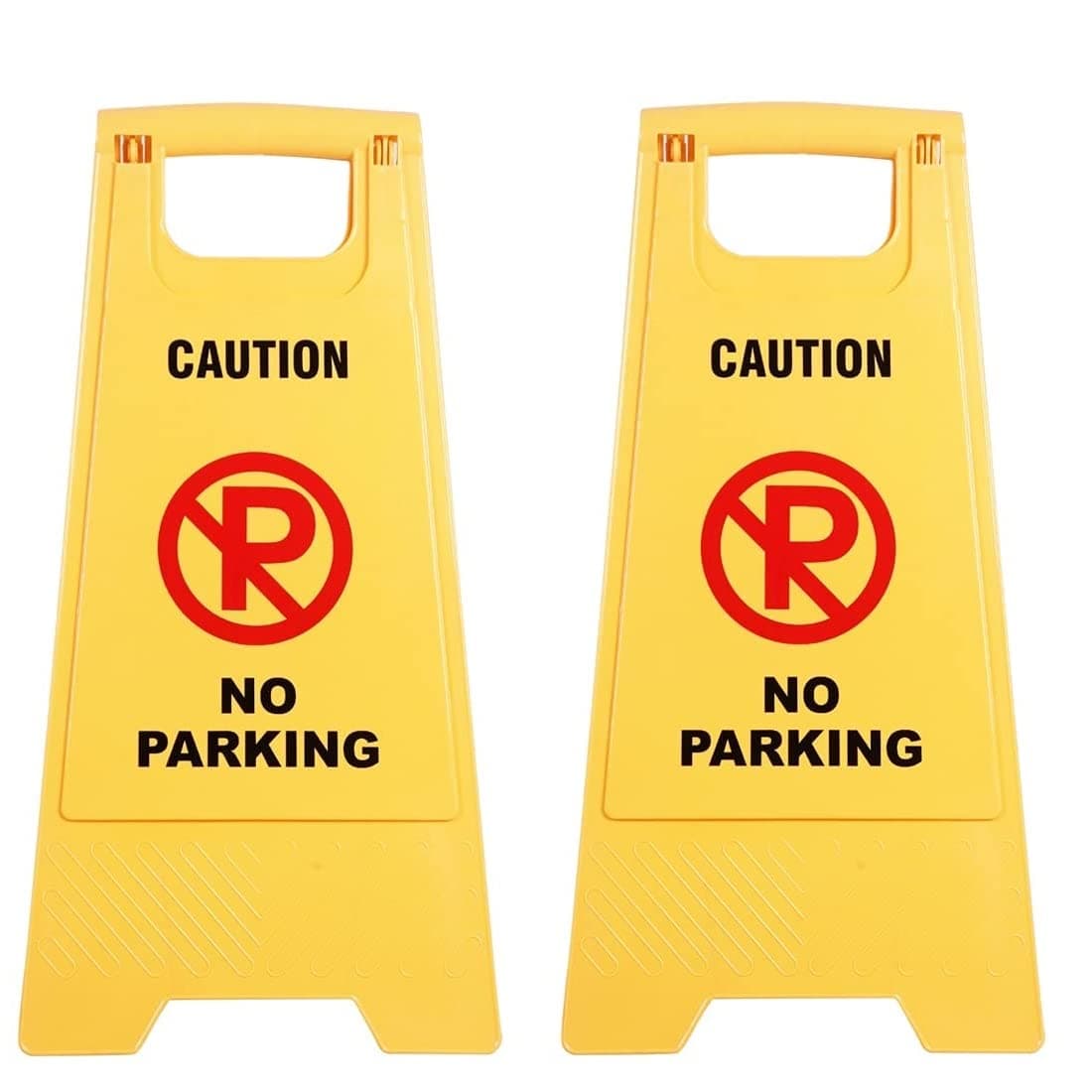 Mitrin No Parking Sign Board, (Pack Of 2), Caution Sign Board, Yellow Sign Stand, No Parking Stand, No Parking Board, Parking Cones, Parking Barrier.