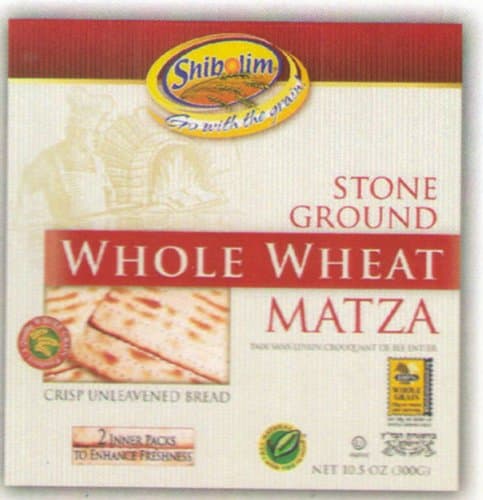 Healthy Stone Ground Whole Wheat Matzo - Shibolim Matza Shibolim