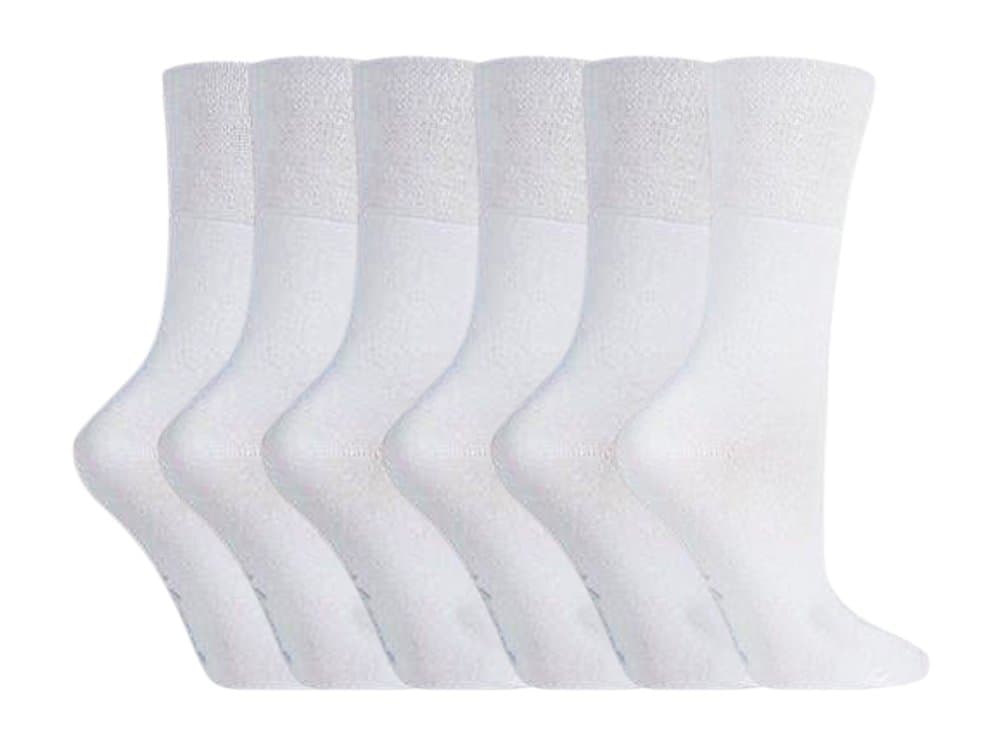 6 Pairs Non Elastic Soft Top Cotton Socks for Women