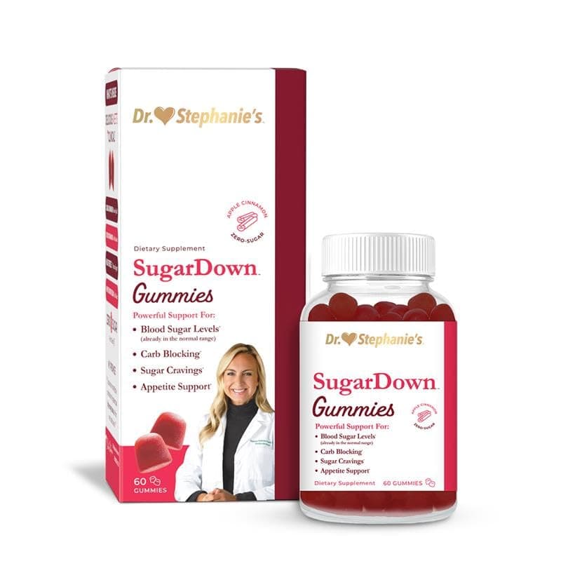 Dr. Stephanie’s SugarDown Gummies – Ceylon & Cassia Cinnamon Supplement - 0g Sugar
