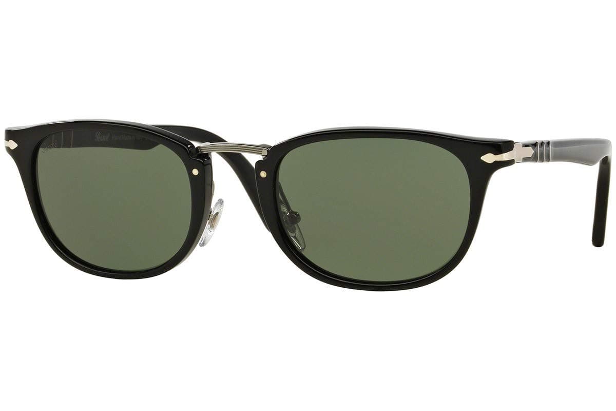 Persol PO3127S Sunglasses Black w/Green Lens 9531 PO3127 For Men