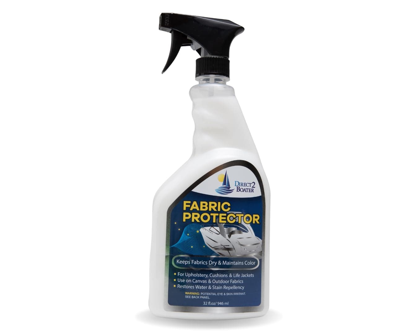 Fabric Protector Spray for Upholstery, Canvas, and Outdoor Fabrics 32 Fluid Ounce - Fabric Waterproofing Spray for Outdoors - Water Repellent Spray for Fabric - Boat Furniture Fabric Protector Spray