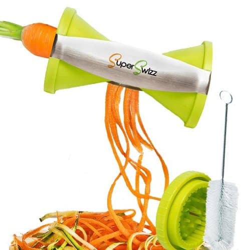 Best Spiral Slicer:Stainless Steel Vegetable Spiralizer,Japanese Blades,2 Julienne Sizes Spiral Cut