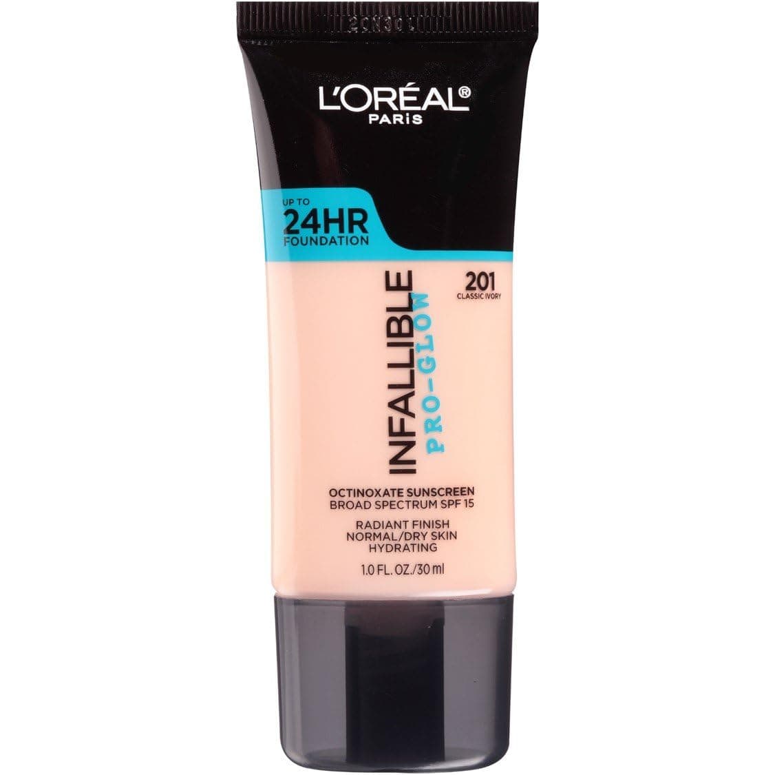 L’Oréal Paris L'Oreal Makeup Infallible Pro-Glow Foundation, 201 Classic Ivory, 1 Ounce