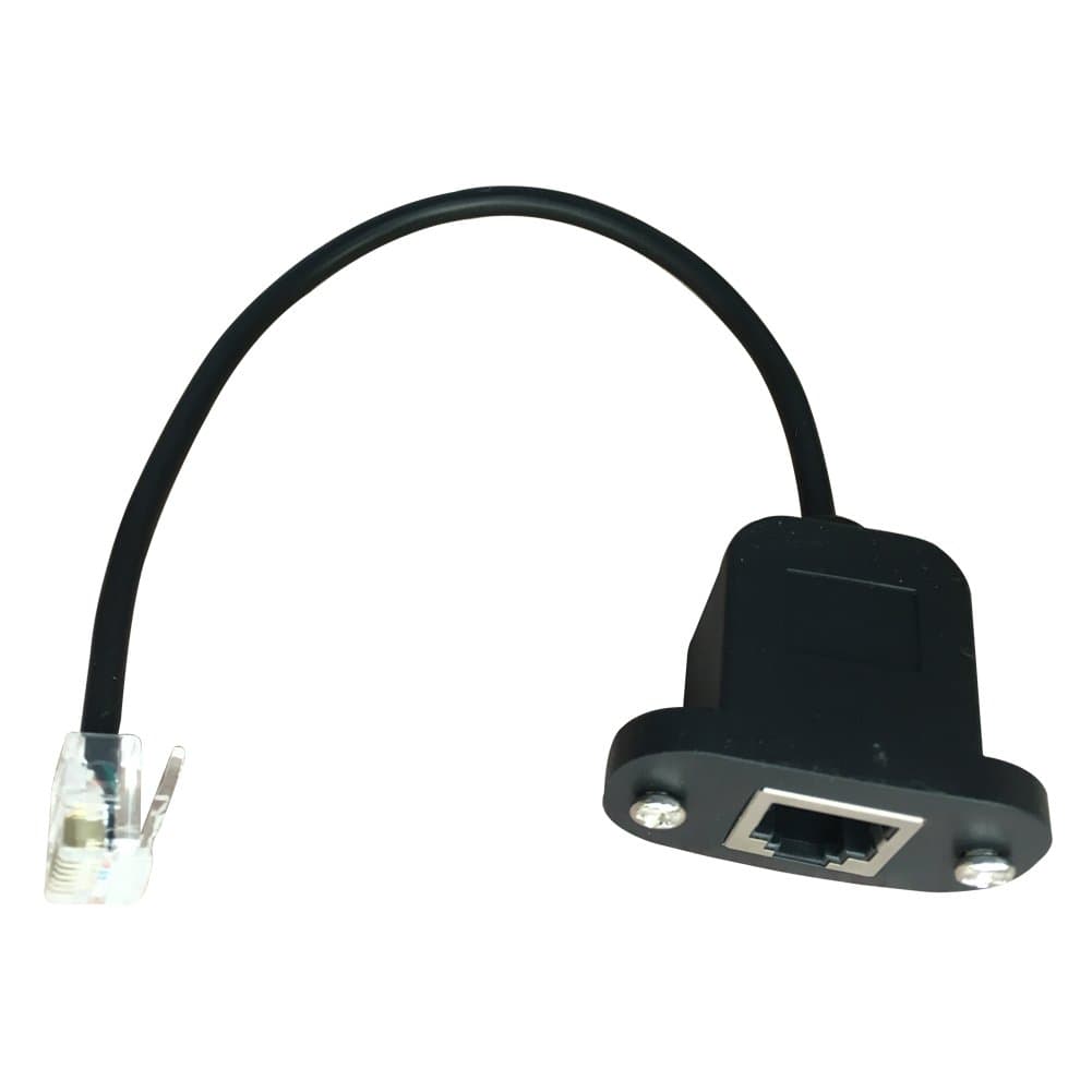 RJ12 6P6C Male to Female Telephone Ethernet Adapter Cable Converter Socket-2 Pack