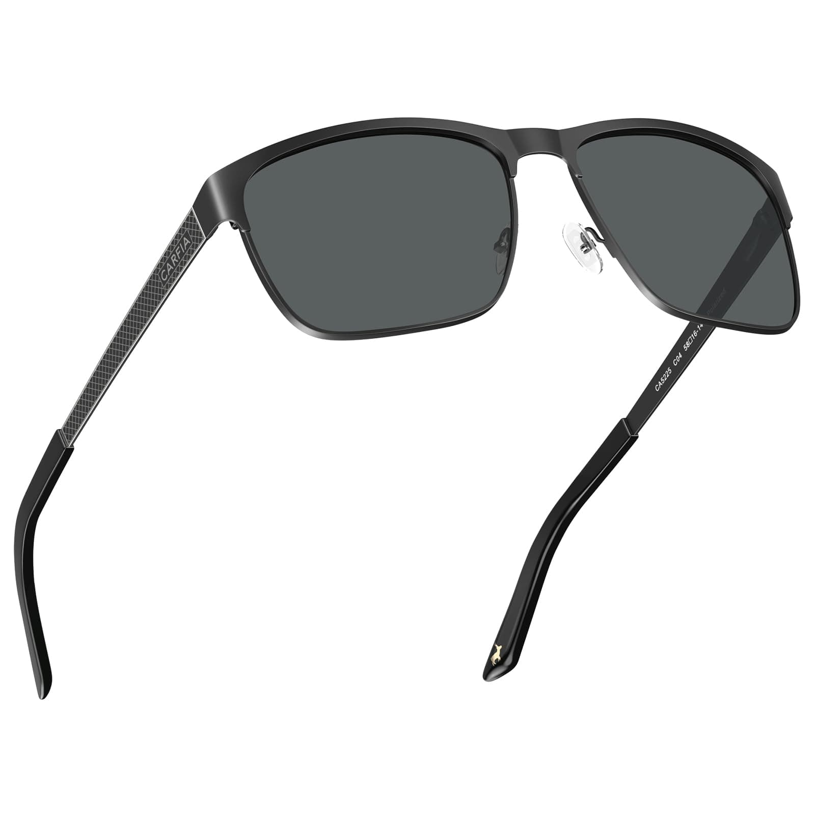 CarfiaMetal Mens Sunglasses Polarized UV400 Protection for Driving Fishing Hiking Golf CA5225