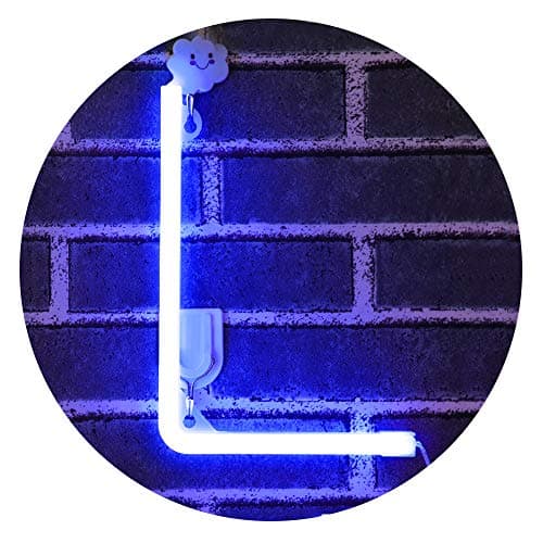 Light Up Letters for Wall Decor, Neon Letter Lights Alphabet Words Signs Xmas Lamp for Kids Teen Girls Bedroom Decor -blue Letter L
