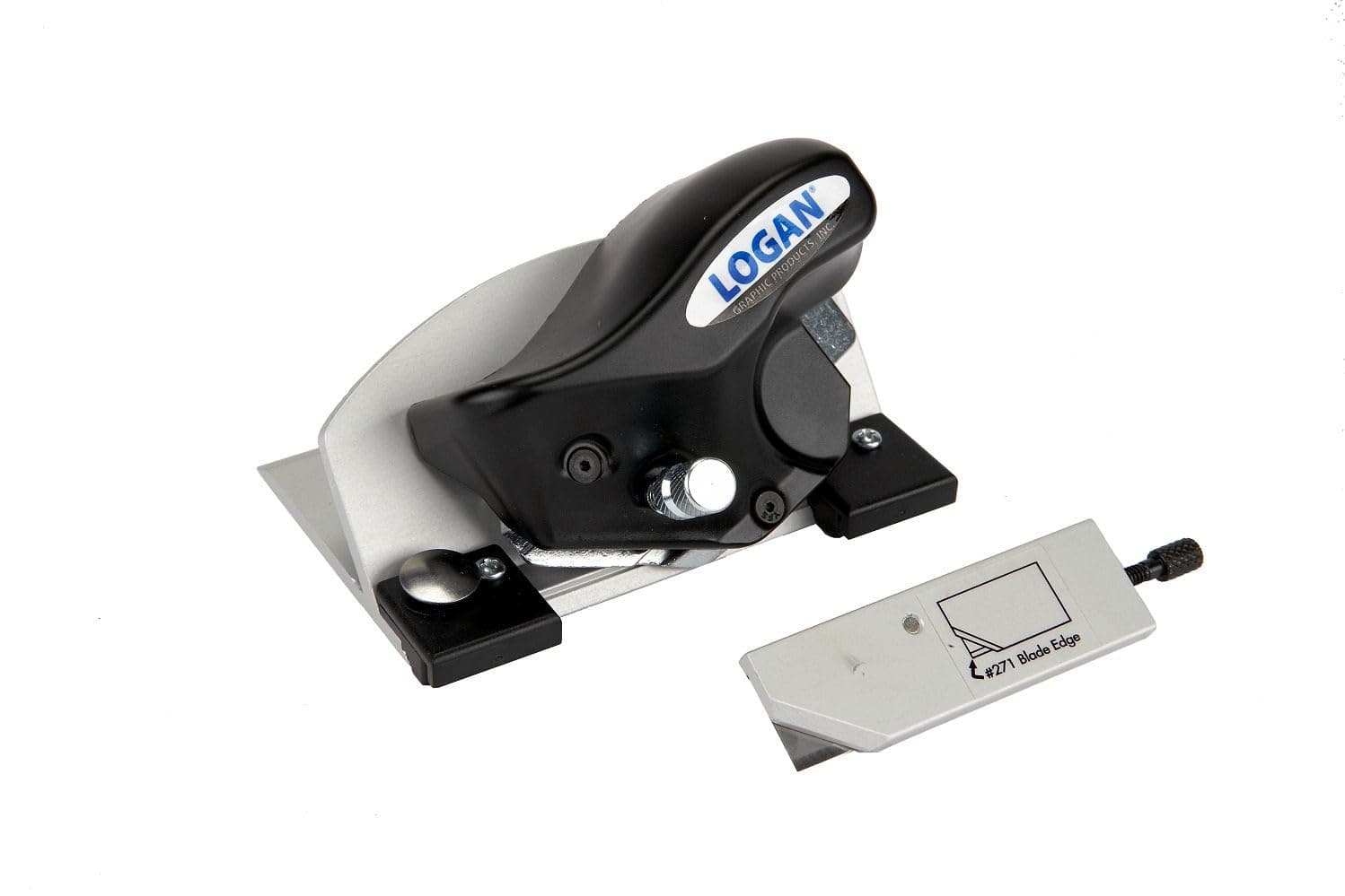 LOGAN 5000 8-ply Bevel Mat Cutter - Craft Knife - Silver Stainless Steel Blade - Unisex - Vertical Handle - Reusable - Standard Secure Packaging