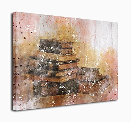 arteWOODS Canvas Prints Wall Art Ancient Books Painting Modern Artwork for Home Decoration 30" x 40" Large Abstract Painting Vintage Books Canvas Art Framed Ready to Hang