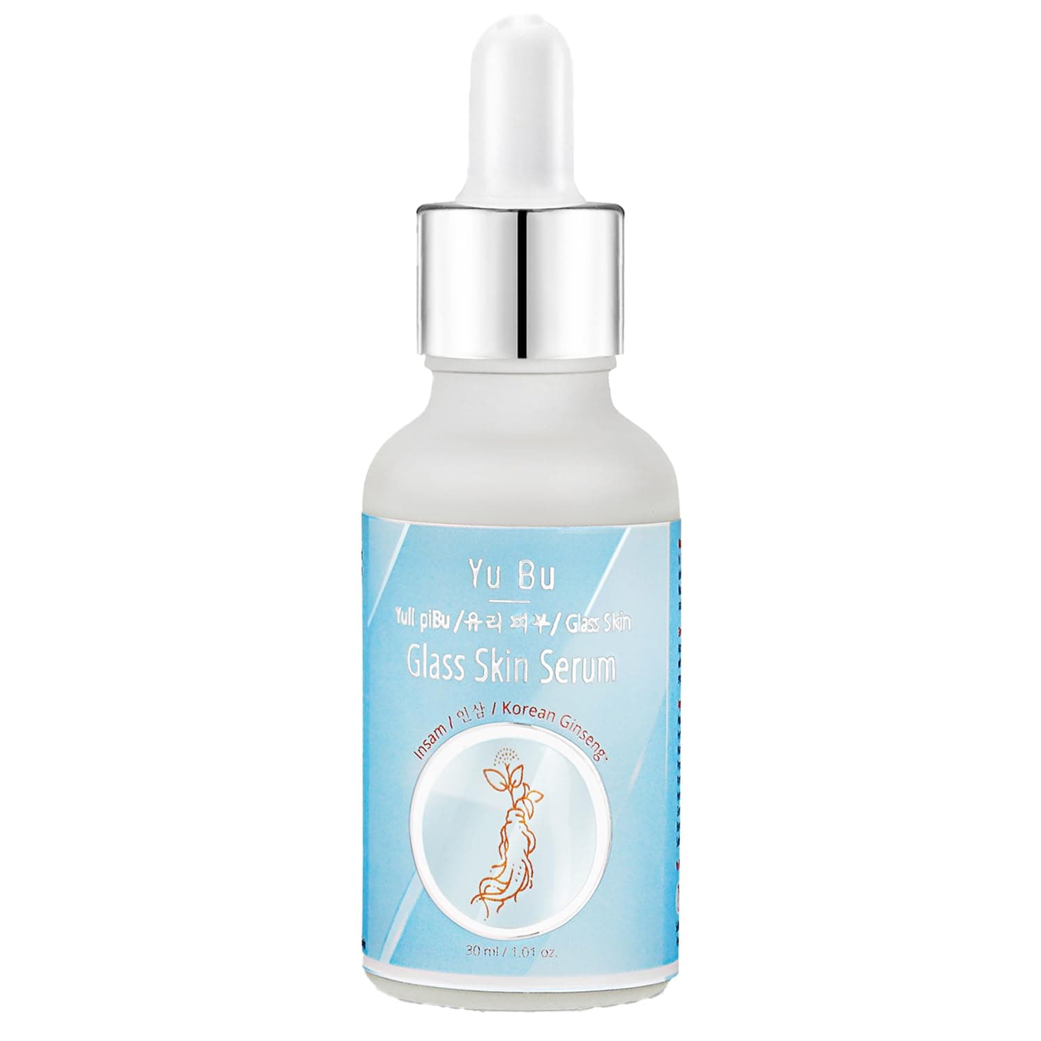 Yu Bu Glass Skin Serum for Instant Glass Skin Glow | No Oil or Silica | Korean Skin Care Products Ingredients Korean Ginseng, Niacinamide 4%, Cica,Hyaluronic, Snail Mucin
