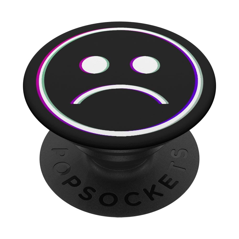 Upset Eboy Egirl Sadboi Face Vaporwave Sad Boy Aesthetic PopSockets PopGrip: Swappable Grip for Phones & Tablets PopSockets Adhesive PopGrip