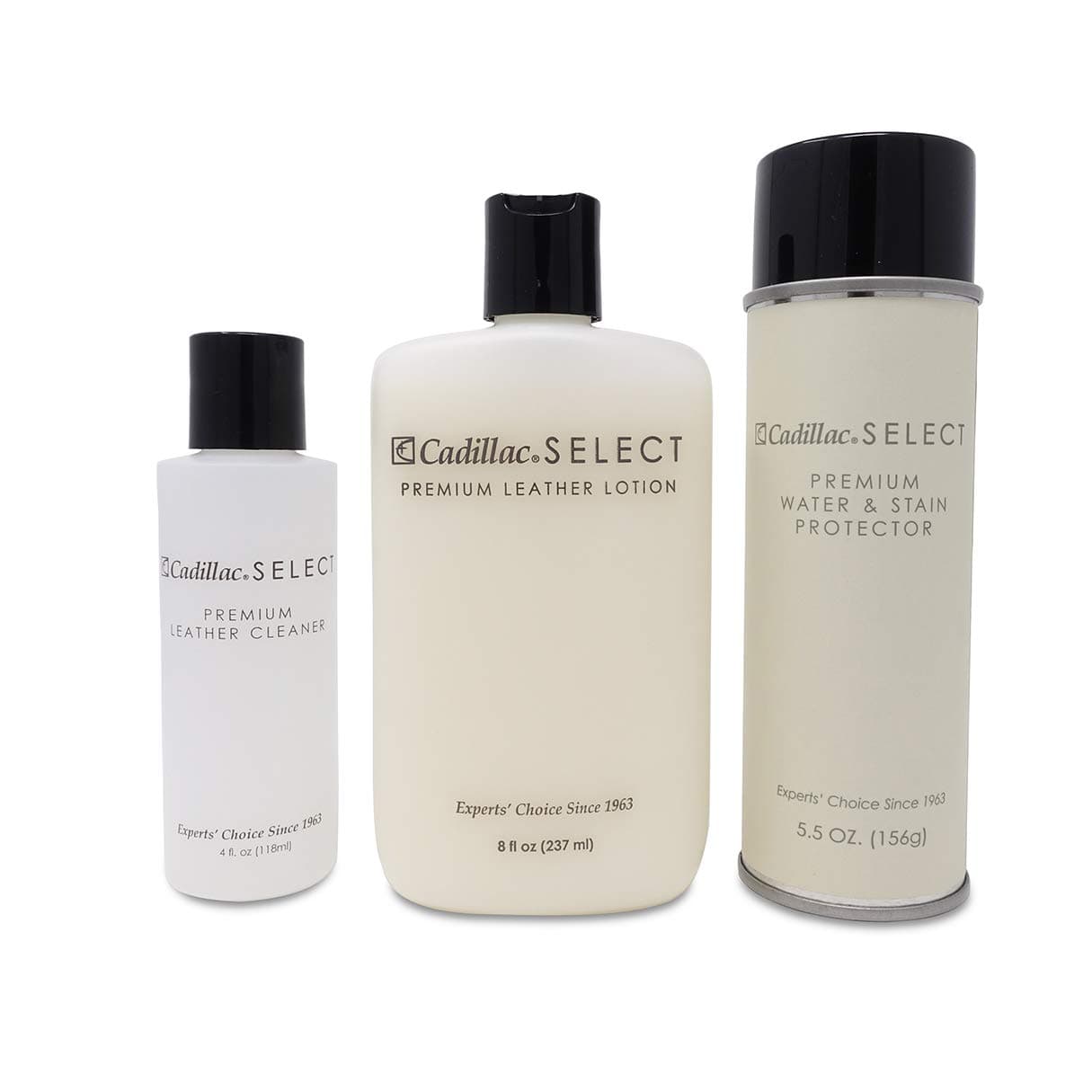 Select Premium Leather Care Kit - Leather Cleaner, Lotion Conditioner & Water & Stain Protector