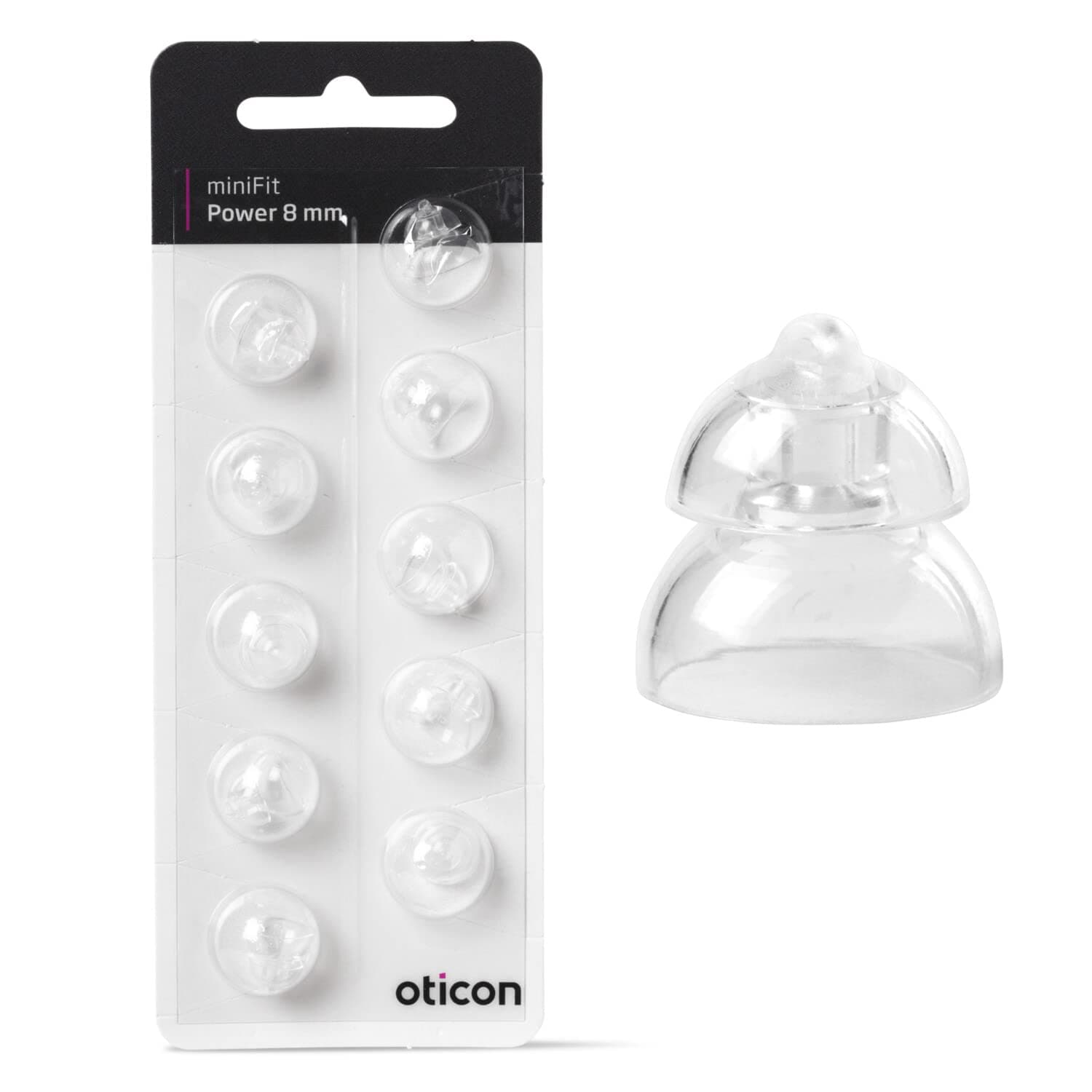 Oticon Replacement Domes for MiniRite Hearing Aids (8mm Power)