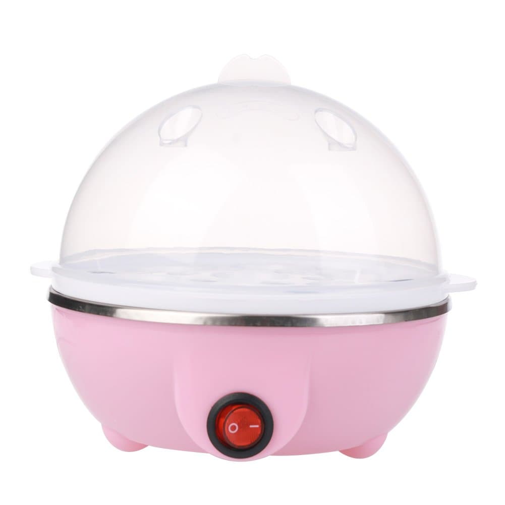 Dash Go Rapid Egg Cooker, 220v Egg Steamer Electric Egg Poacher Egg Boiler 7 Egg Capacity (Pink)