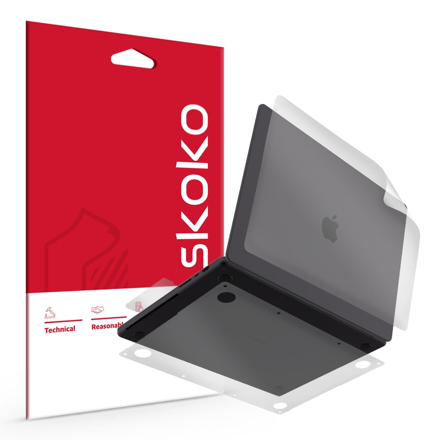 skoko Easy Install Version Skin Protector Matte Transparent Film Compatible with MacBook Pro 14 inch M5 M4 M3 M2 M1 2025-2021, Similar to TPU Screen Protector,Body Sticker Protective Film Cases