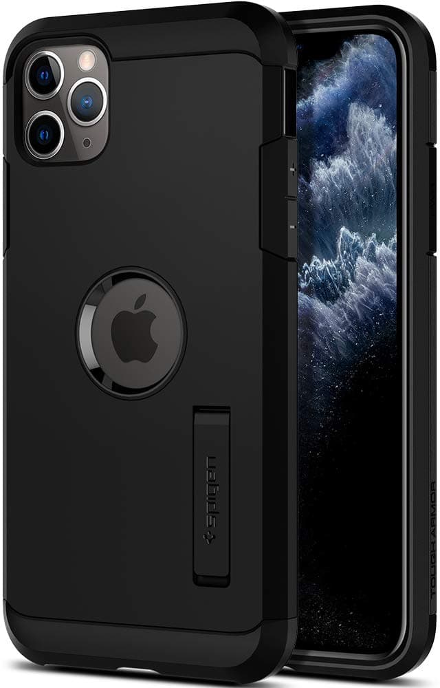 Spigen Tough Armor, Designed for iPhone 11 PRO Case, Shockproof Air Cushion and Dual Layer with Kickstand Protective Case for iPhone 11 PRO - Black - 5.8 inches