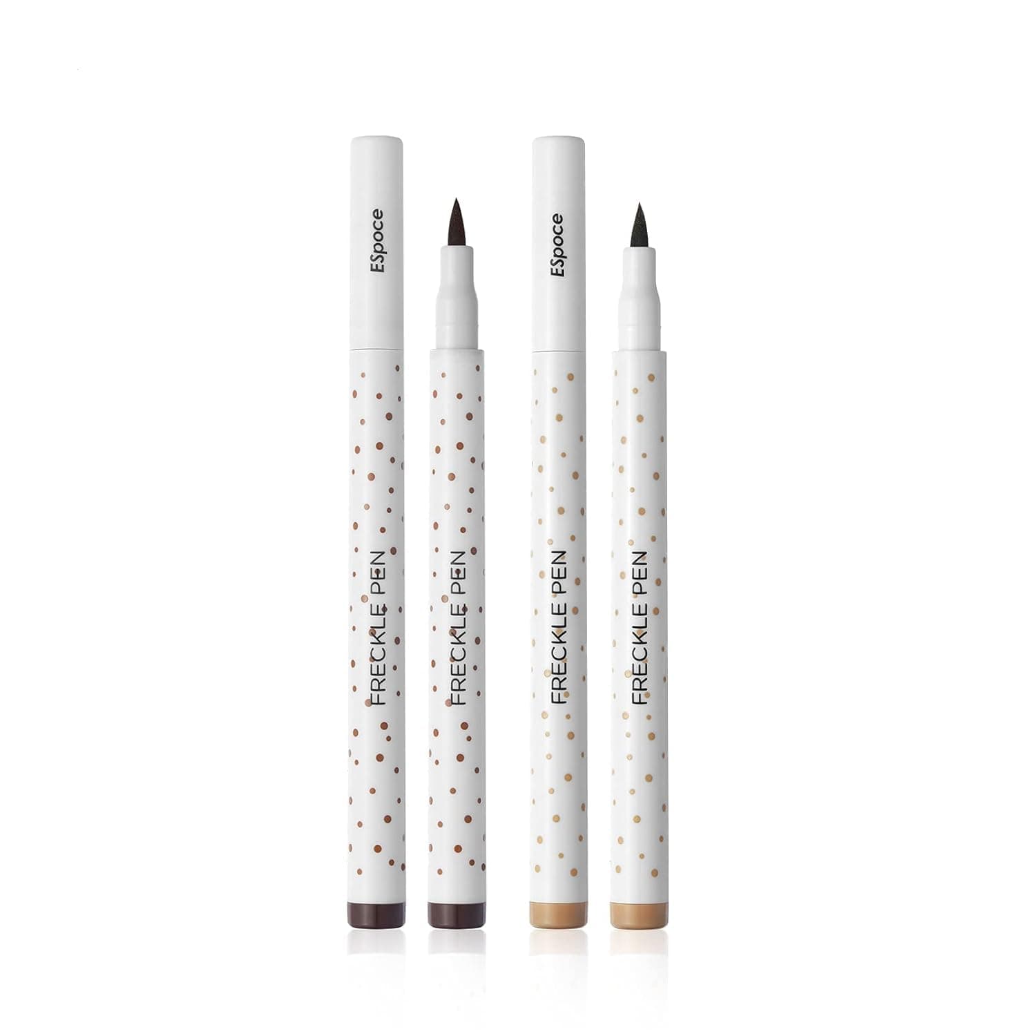 Freckle Pen 2 Colors Waterproof Long Lasting Quick Dry Small Spot Natural Like Face Freckle Makeup Pen, Dark Brown and Light Brown, Upgrade Design