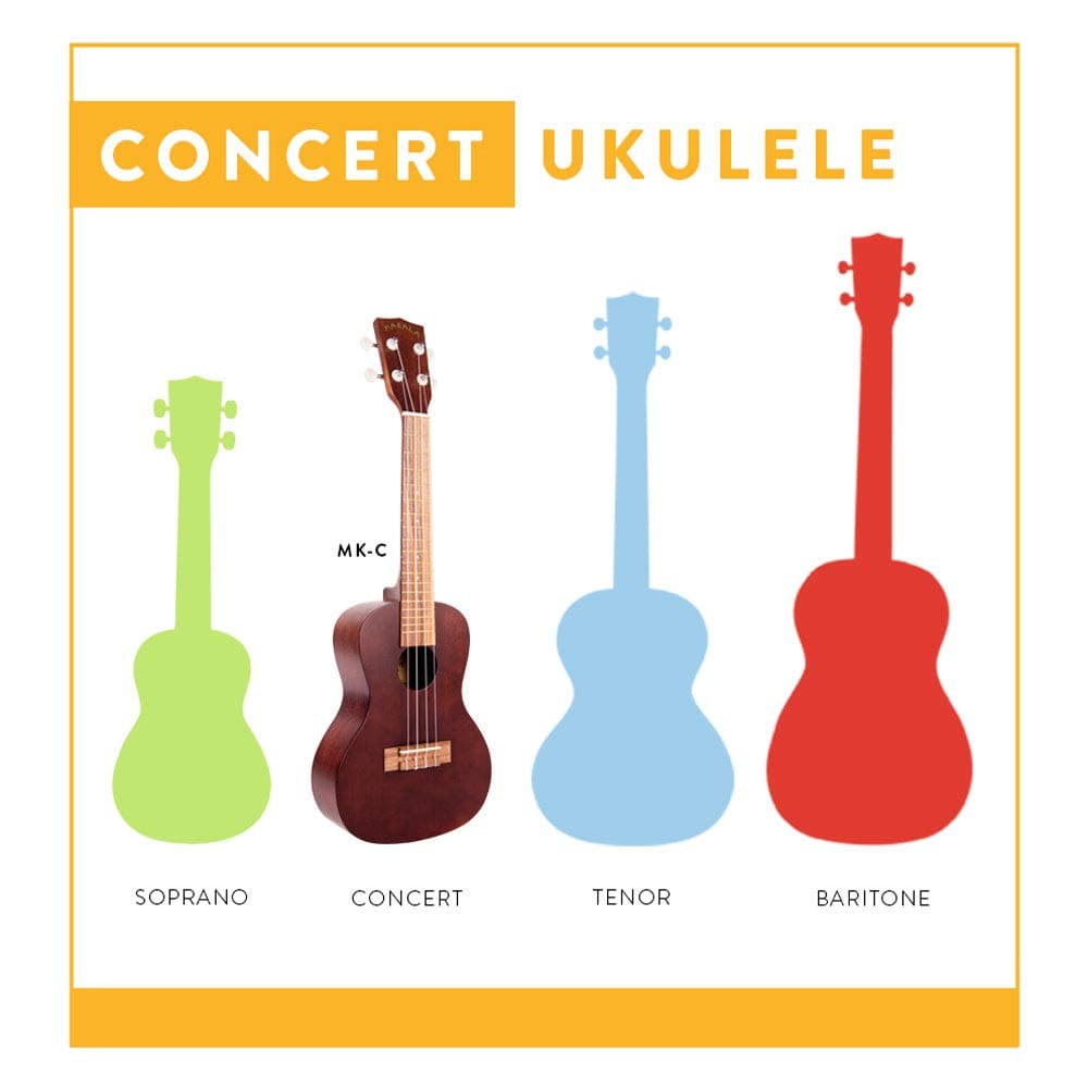 Kala Makala Concert Mahogany Ukulele (MK-C) White Accents