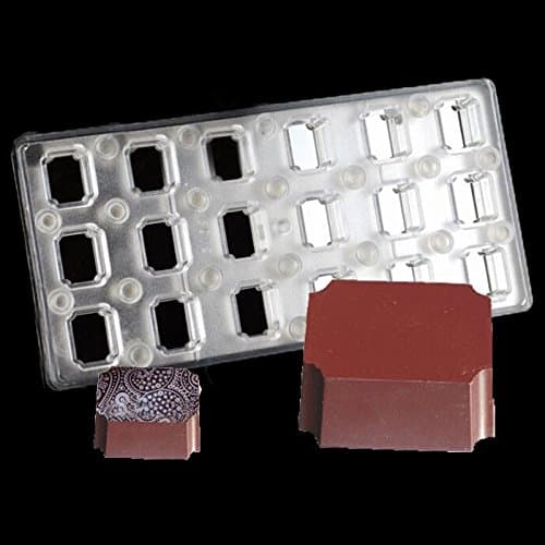 Rectangular Transparent Magnetic Polycarbonate PC Chocolate Cake Molds Transfer Magnet Sheets Mould With Mirror Steel Plate