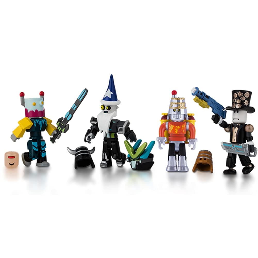 Roblox Action Collection - Robot Riot Four Figure Pack [Includes Exclusive Virtual Item]