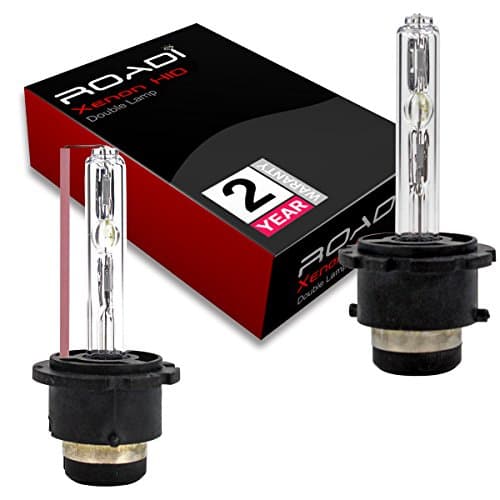 Roadi HID Xenon Replacement Bulbs - D2S - D2C - D2R - 5000K - Diomend White(1 Pair) - 2 Year Warranty
