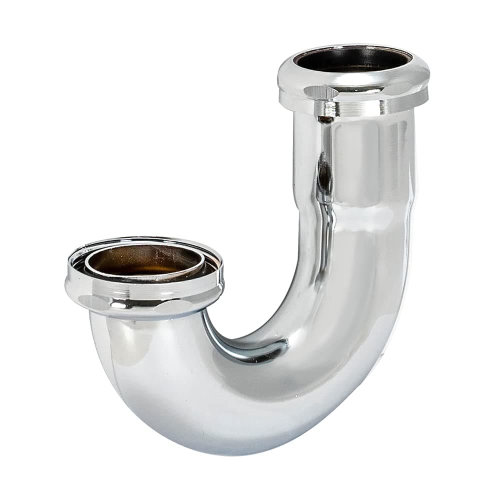 EZ-FLO Heavy-Duty J-Bend Sink Trap with a Captive Nut Connection, 1-1/2 Inch Slip Joint, 22 Gauge, Chrome, 35112
