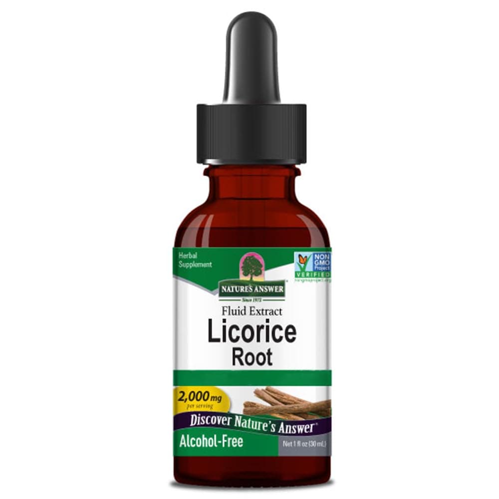 Nature's Answer, Licorice Root, 2000mg, 30ml, Lab-Tested, Gluten Free, Soy Free, Vegetarian, 30 ml (Pack of 1), Pack of 1