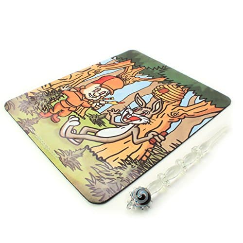 KC Errrlmer Fudd Glass Pad + 6" Glass Wig Wag Wand Assorted Colors