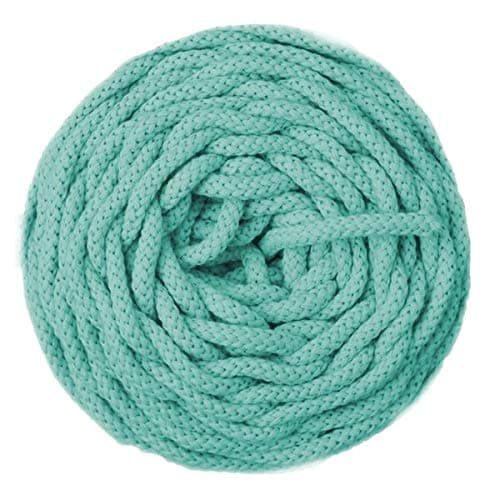 GANXXET Mint Macrame Braided Cord 5mm x 55Yards | 100% Oeko-TEX Cotton Macrame Rope | Strong Twisted Cotton Rope for DIY Crafts, Wall Hangings, Plant Hangers, Decorative Projects, Crochet