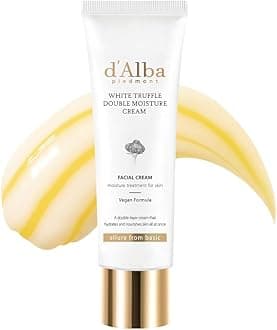 d'alba Piedmont Italian White Truffle Double Serum & Cream, Adjustable 2-in-1 Intensive Care, Cream for Elasticity and Shine, Mild and Vegan Double Cream (60 ml) (Tube)