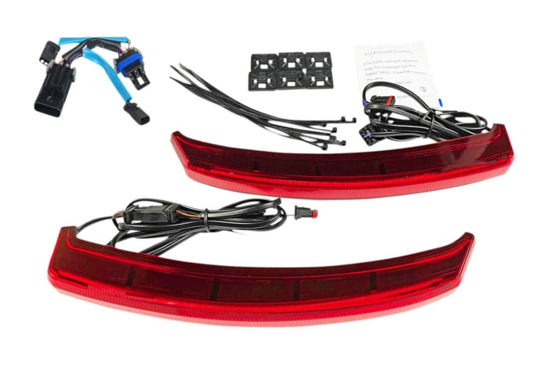 LED Saddlebag Lights for Indian Pursuit and Challenger - Red