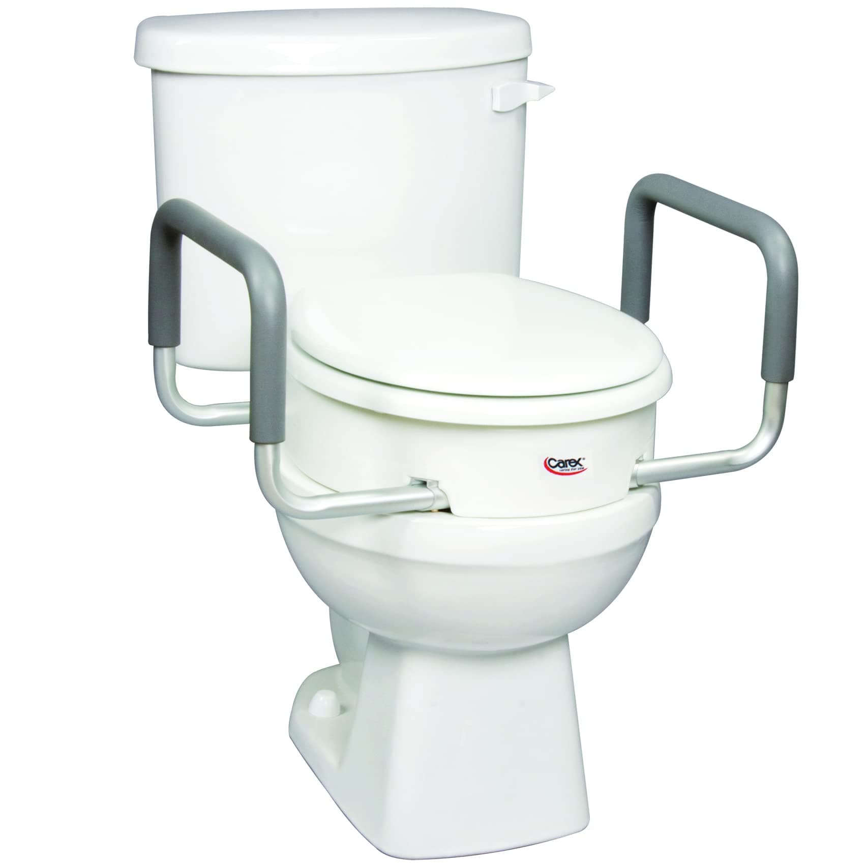 Carex Health Brands Toilet Seat Elevator with Handles for Standard Round Toilets