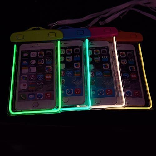 Paladineer Waterproof Cell Phone Carrying Fluorescent Cases with IPX8 Certificate Universal Waterproof Pouch with Touch Responsive Front and Back Transparent Screen Protector Windows for Apple iPhone 6 Plus/6/5S/5C/5/4S Samsung Galaxy S5/S4 Note2/3/4 HTC Desire Sony Z2/Z3 WB02 Yellow