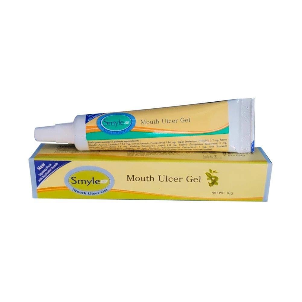 Smyle Mouth Ulcer Gel Herbal Treatment Ayurvedic Medicine 10gm - BUY 2 GET 1 Free
