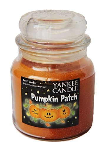 YANKEE CANDLE Pumpkin Patch 2015 Halloween Swirl Candle Spiced Pumpkin & Harvest 13oz Medium Jar Candle
