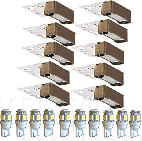 Lighting Factory USA LFU Brass Constructed Hardscape Retaining Wall Deck Step Lights. LED Bulb Options. Low Voltage. (10, 3" with LED Bulbs)