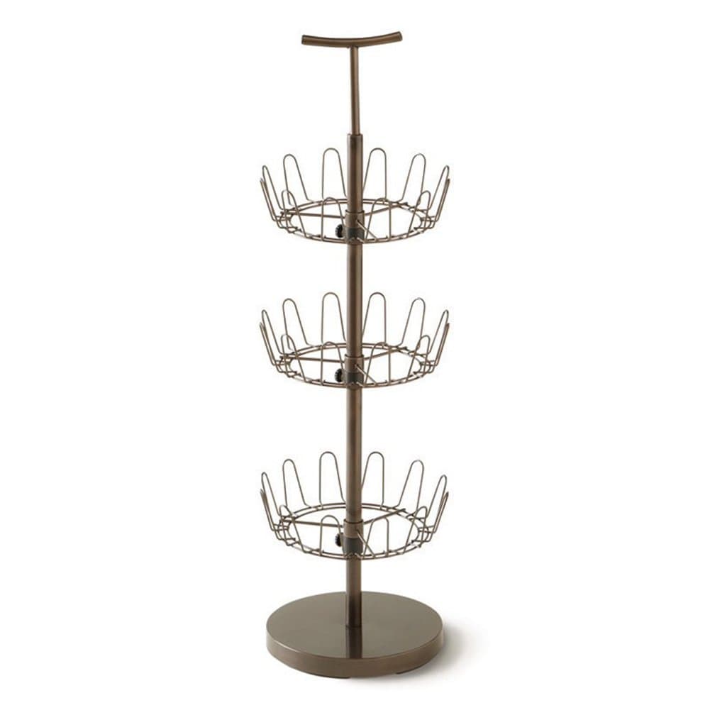 Honor Jojoba Shoe Tree Stand Revolving Shoe Carousel Antique Bronze Color 18 Pairs