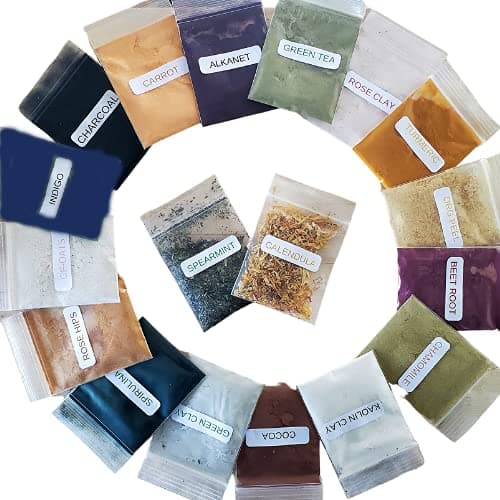 Natural Soap Making Colorant Set - Dye Pigment Powder Soap Supplies Sampler Kit Variety Pack for Handmade Cosmetics Bath & Body Scrubs, Masks, Bath Bombs & More DIY