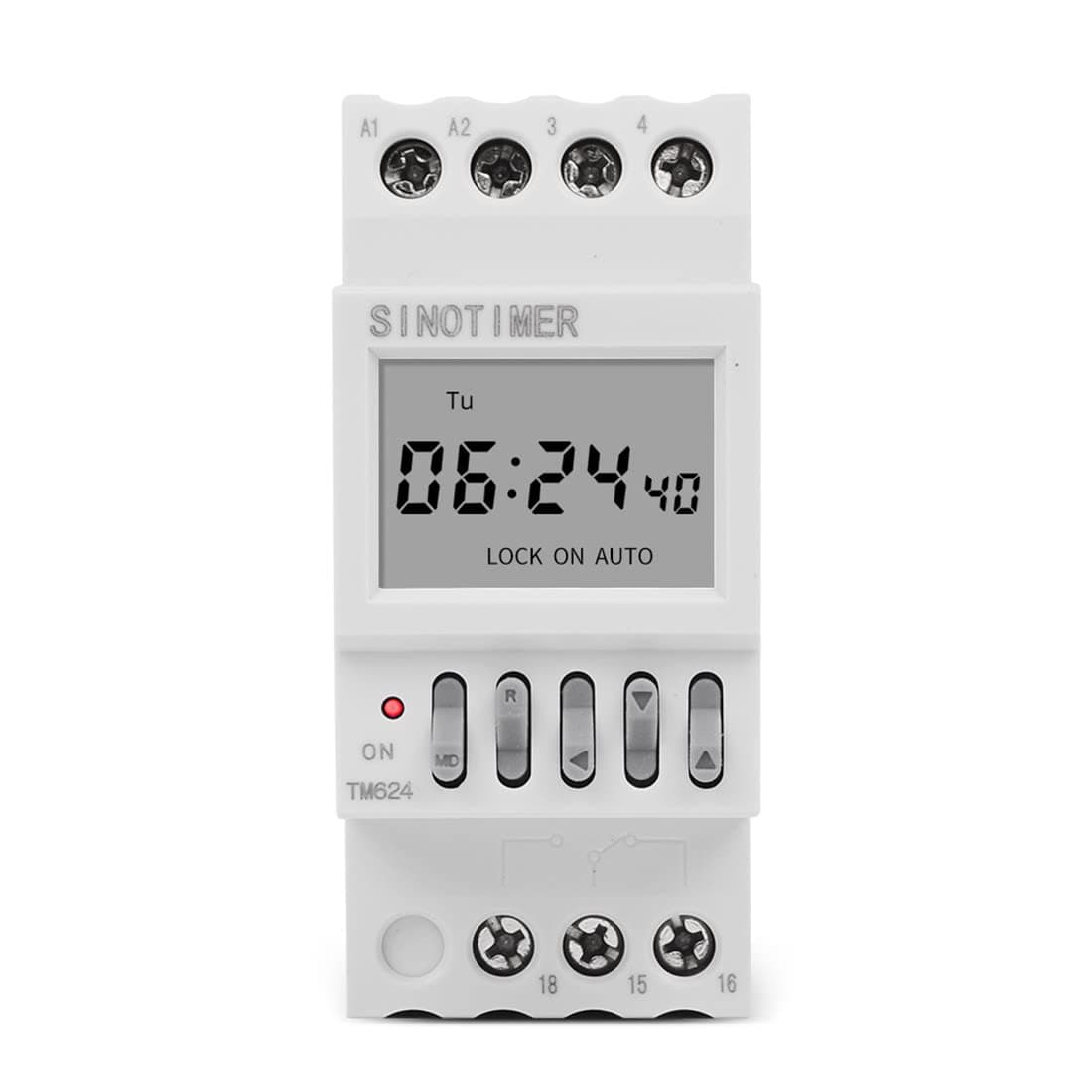 TM624 40-Group School or Factory Automatic Bell Timer Controller 1~99 Seconds Interval Auto Ring Time Switch Digital Programmable LCD Display Din Rail Microcomputer Time Relay NKG-4