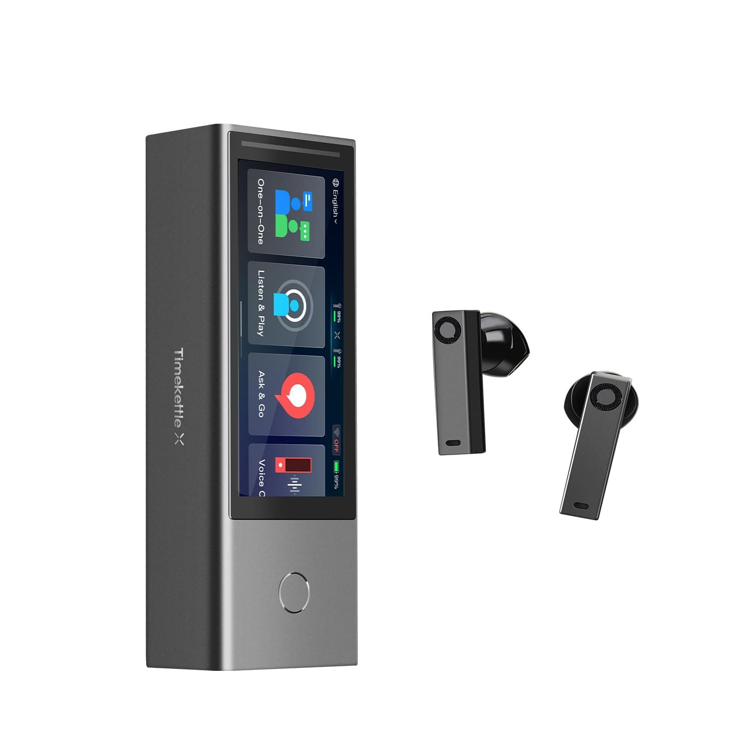 Timekettle X1 AI Interpreter Hub, AI Language Translator Earbuds Supports Multi-Language, Multi-User Meeting Translation, Simultaneous Translator Device
