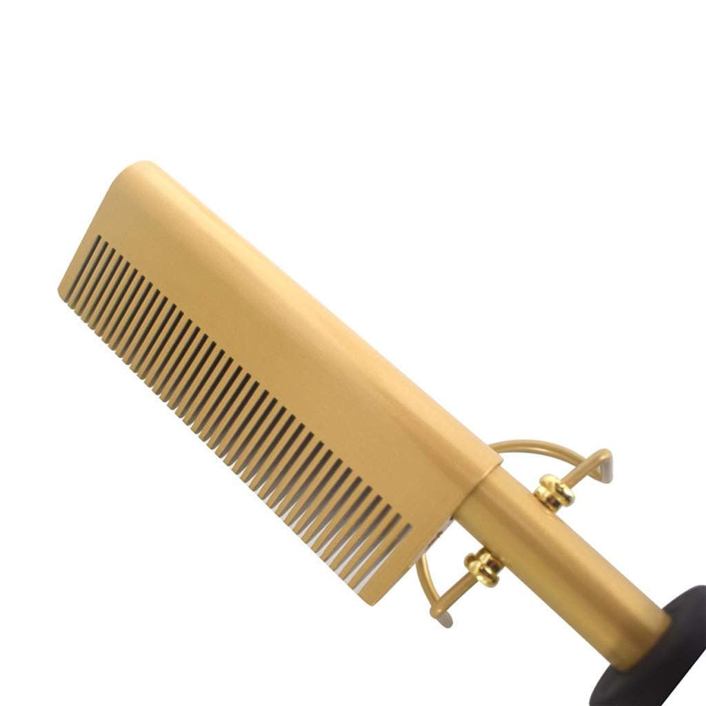 Boddenly 2020 Hot Comb Hair Straightener, Auto Shut-Off Electric Hot Straightening Heat Pressing Comb, Hair Curling Iron Straightener for Wet & Dry Hair