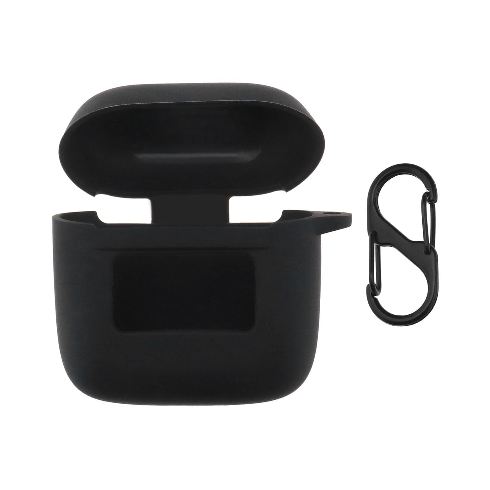 1PC Silicone Shockproof Earbuds Case Soft Protective Cover Case Come with Anti-lost Keychain compatible with Tour Pro 2 Black