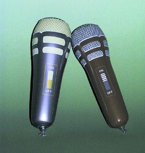 Music Treasures Co. Gold and Silver Inflatable Mic Pack of 3
