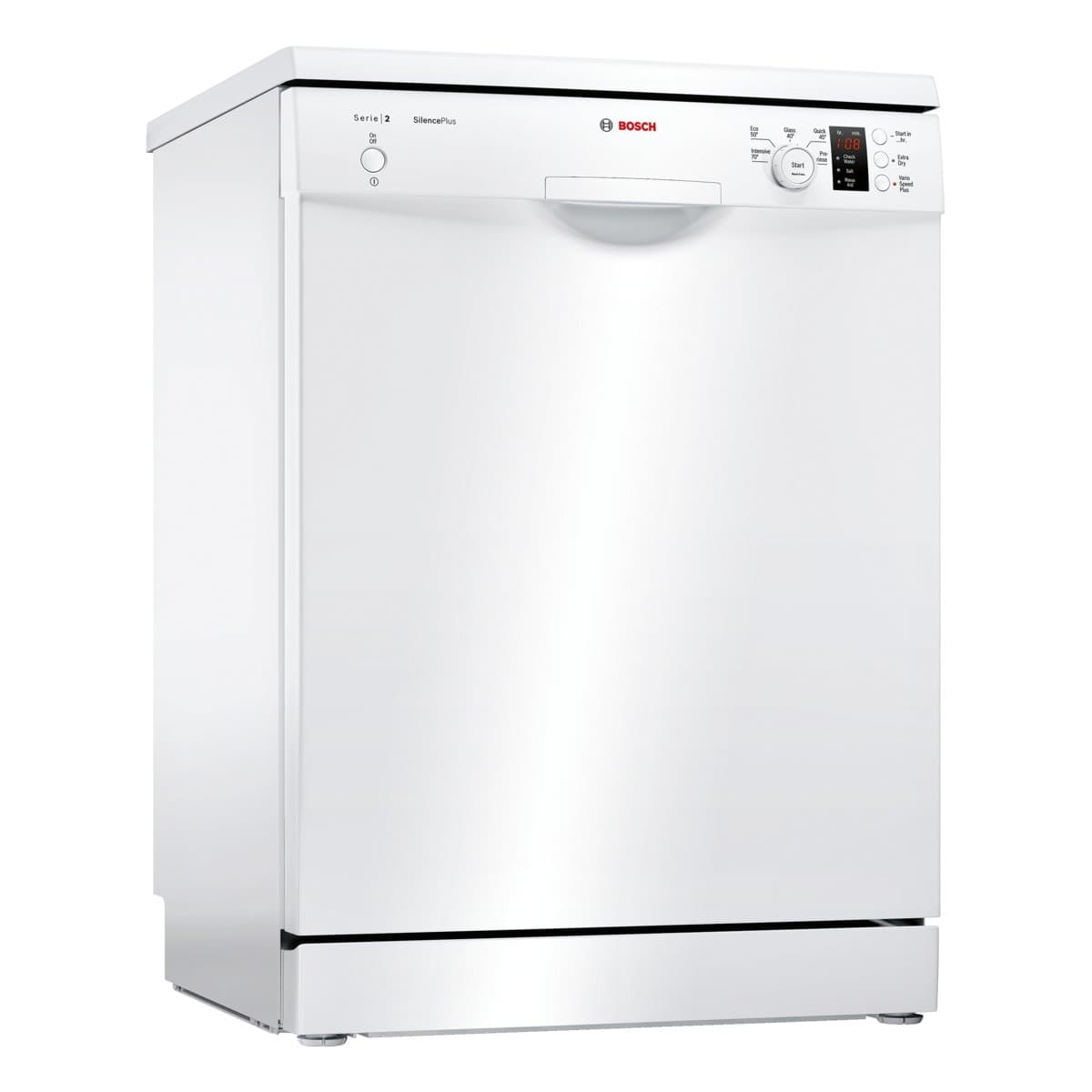 Bosch Serie 2 SMS25AW00GActiveWater 60 Centimeter Freestanding Dishwasher with 12 Place Settings, A Plus Plus Energy Rating, Delay Timer and Load Sensor (White) [Energy Class A++]