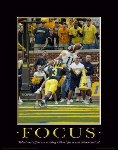 Iowa Hawkeye Football Motivational Poster Art Print 11x14 Nile Kinnick Stadium Herky