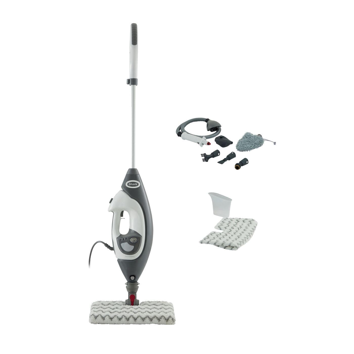 Floor & Handheld Steam Cleaner [S6005UK] Klik N' Flip, Lift-Away, 5 Accessories, 2 Settings, Grey/White