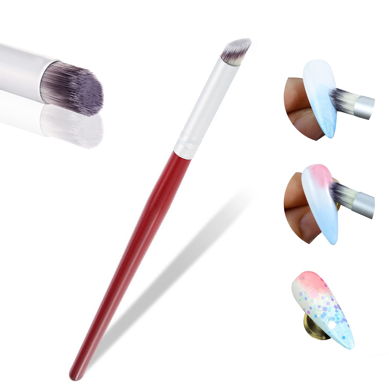 Gradient Shading Nail Art Pen - Color Gradient Pen Brush, Blending & Dotting Nail Tools for Home or Salon