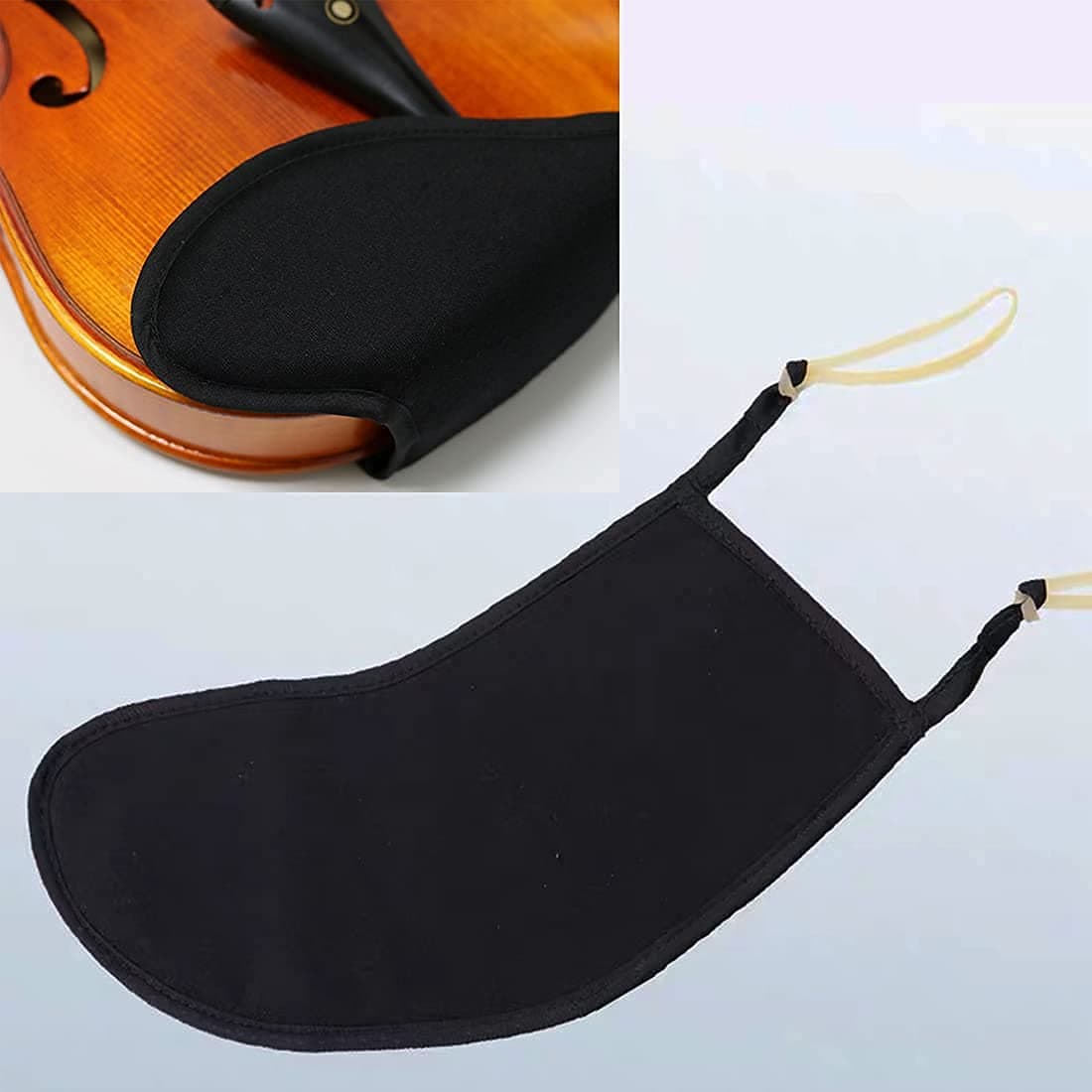 KAIY Violin Shoulder Rest Pad, Violin Chin Rest Pad Soft Cover Protector, Violin Chinrest Pad Slip Resistant for 3/4 4/4 Violin Accessories